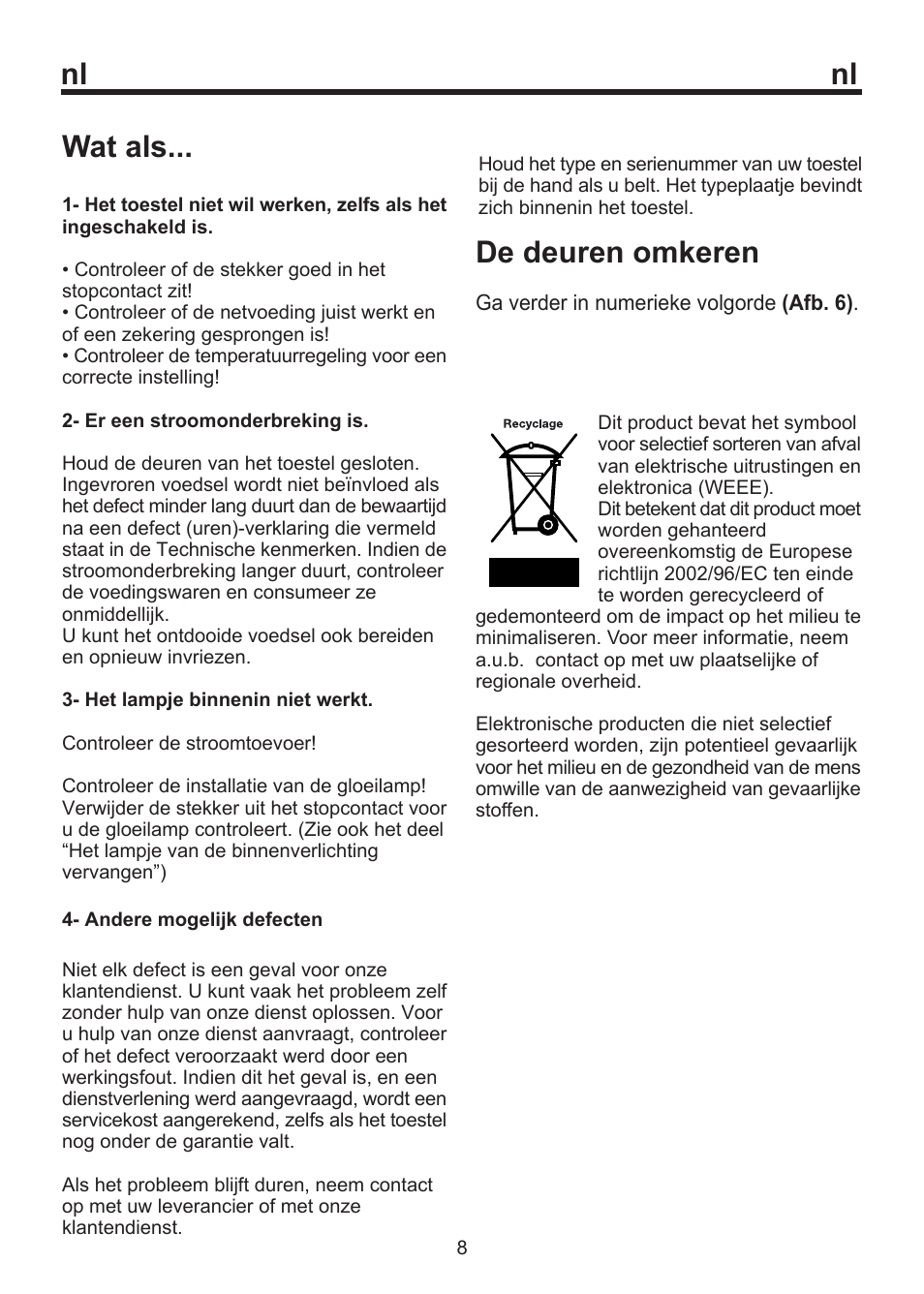 Wat als, De deuren omkeren | Blomberg SOM 9750 A+ User Manual | Page 41 / 97