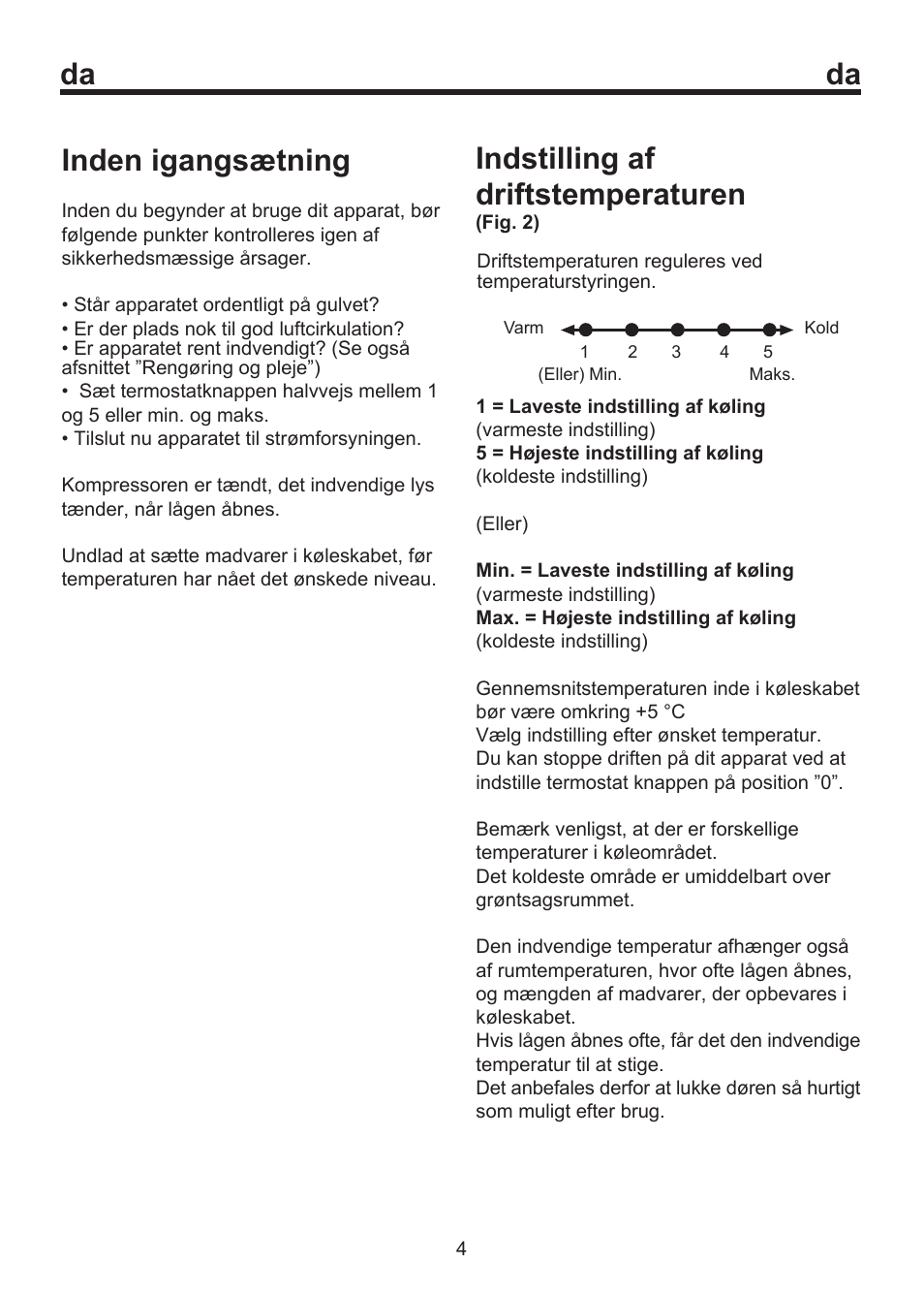 Indstilling af driftstemperaturen, Inden igangsætning | Blomberg SOM 9750 A+ User Manual | Page 46 / 97