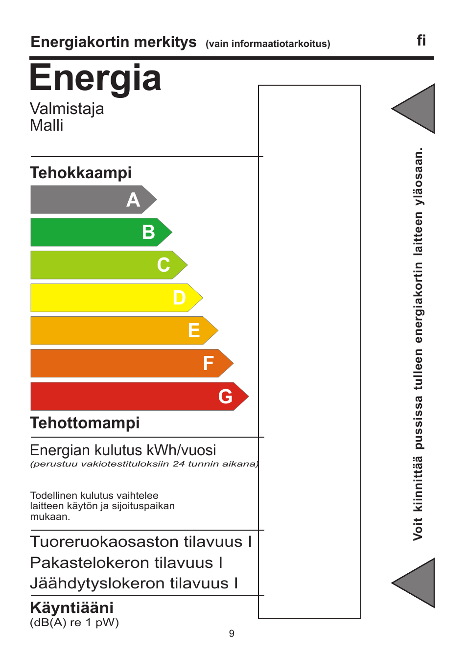 Energia | Blomberg SOM 9750 A+ User Manual | Page 78 / 97