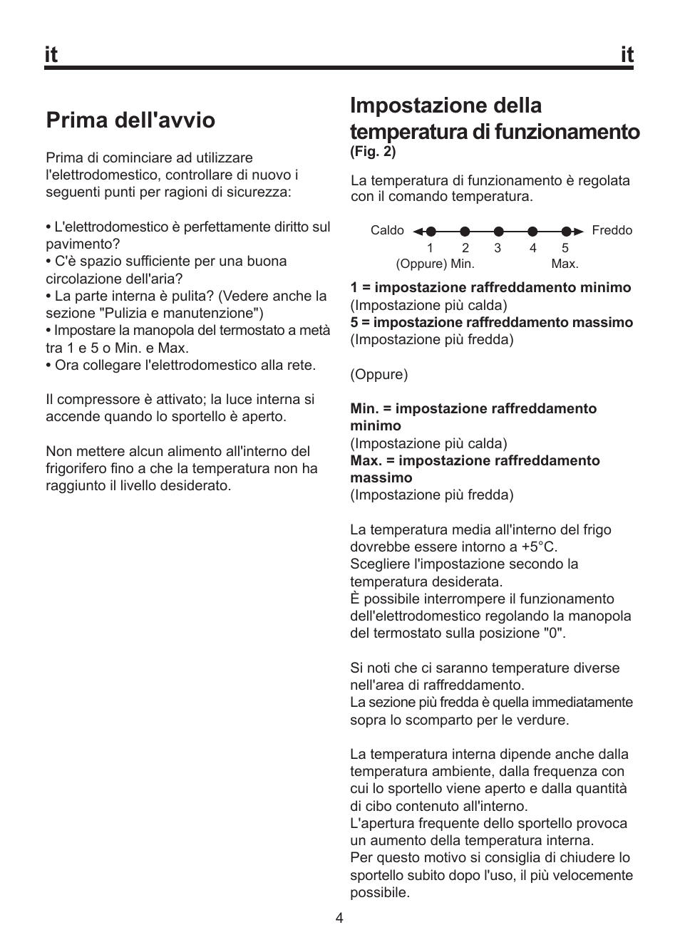 Prima dell'avvio, Impostazione della temperatura di funzionamento | Blomberg SOM 9750 A+ User Manual | Page 82 / 97