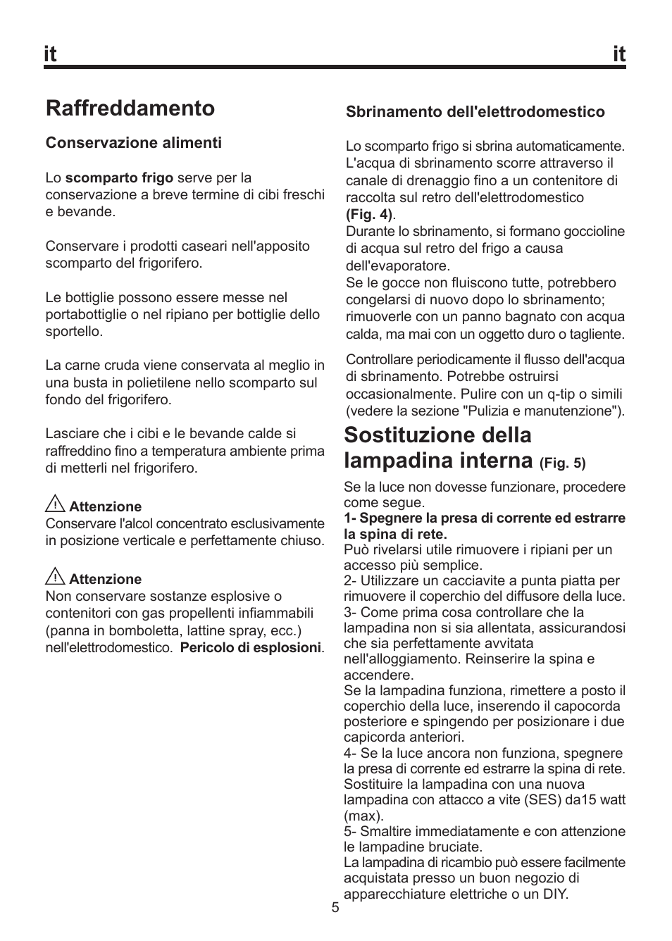 It raffreddamento, Sostituzione della lampadina interna | Blomberg SOM 9750 A+ User Manual | Page 83 / 97