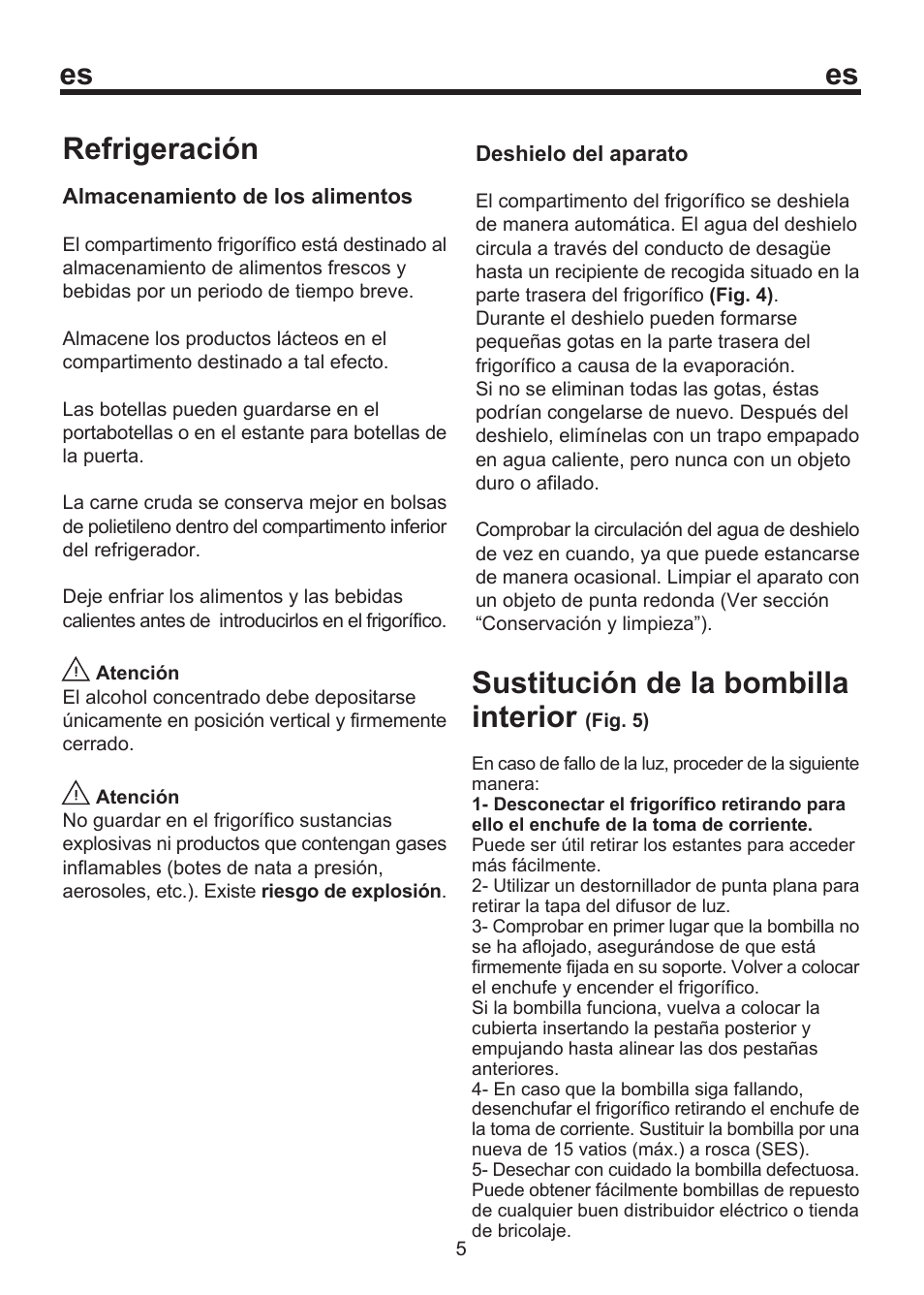 Es refrigeración, Sustitución de la bombilla interior | Blomberg SOM 9750 A+ User Manual | Page 92 / 97