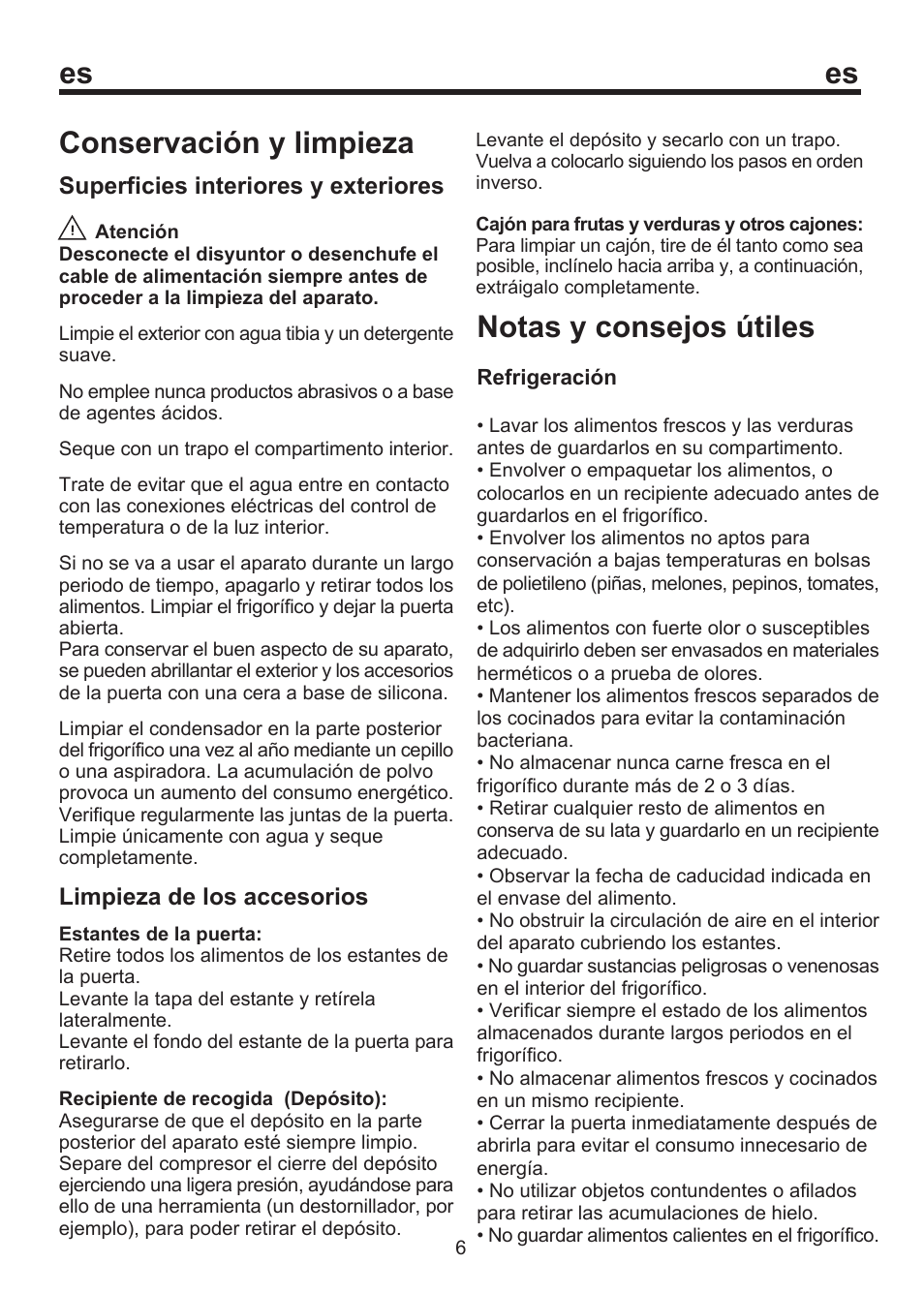 Es conservación y limpieza, Notas y consejos útiles | Blomberg SOM 9750 A+ User Manual | Page 93 / 97