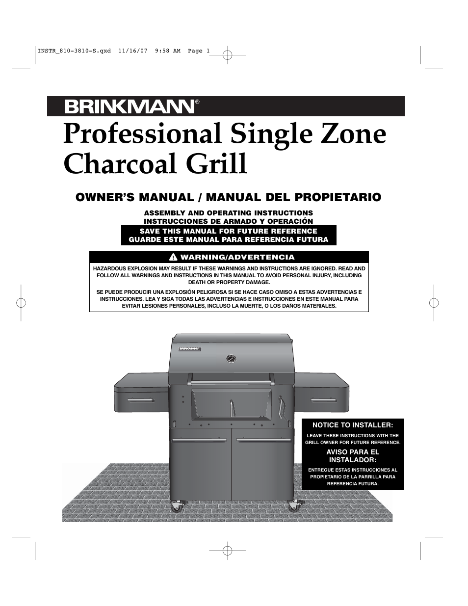 Brinkmann 810-3810-S User Manual | 40 pages