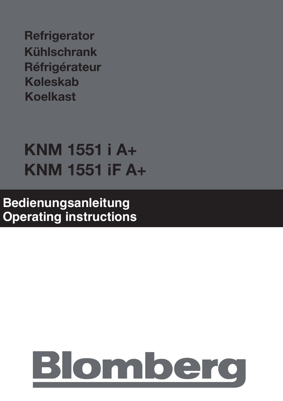 Blomberg KNM 1551 iF A+ User Manual | 312 pages