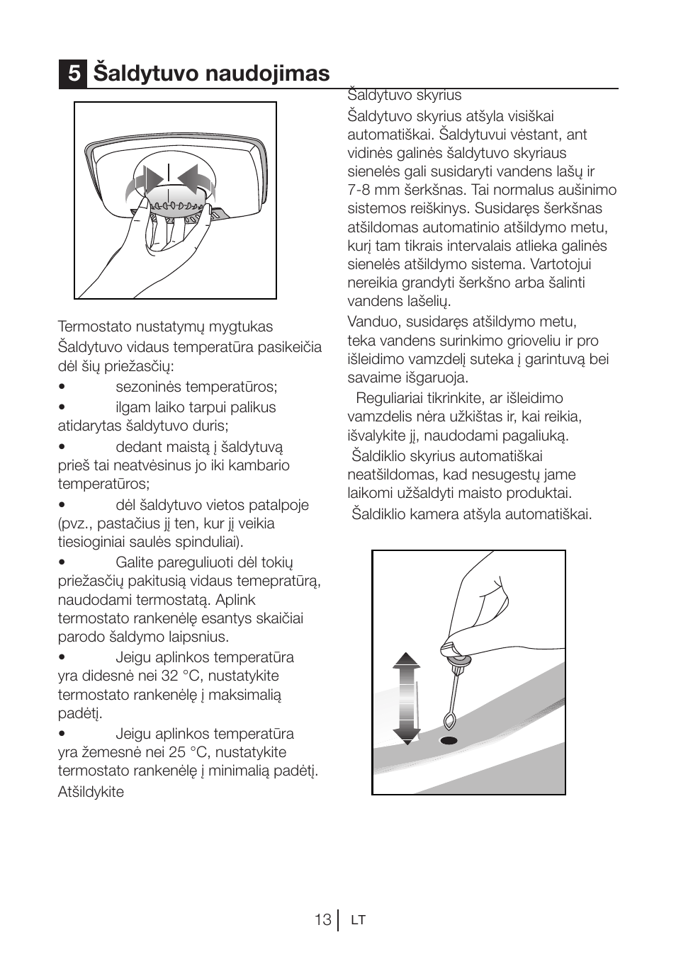5šaldytuvo naudojimas | Blomberg KNM 1551 iF A+ User Manual | Page 265 / 312