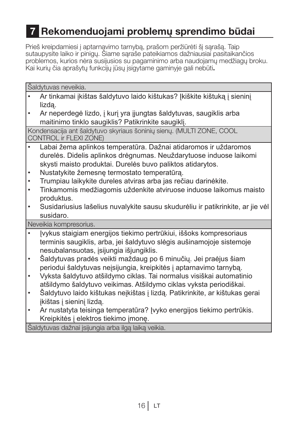 7rekomenduojami problemų sprendimo būdai | Blomberg KNM 1551 iF A+ User Manual | Page 268 / 312