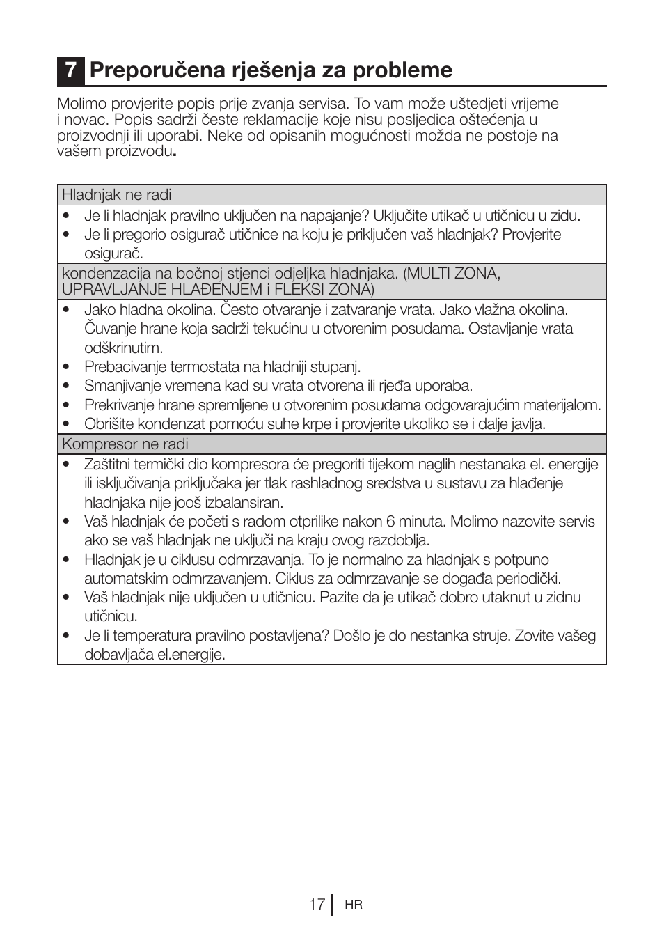7preporučena rješenja za probleme | Blomberg KNM 1551 iF A+ User Manual | Page 306 / 312