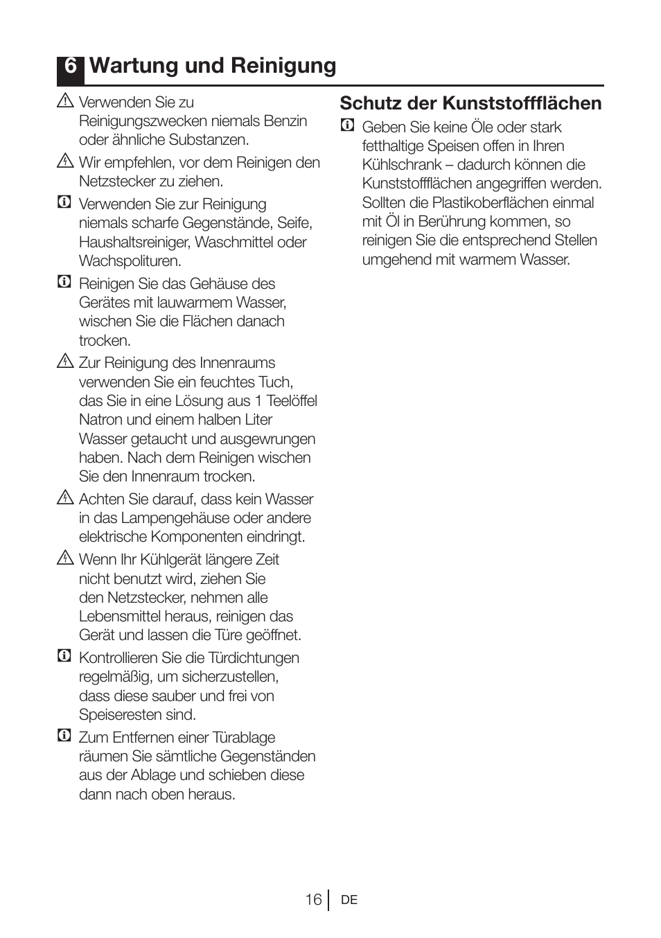 6wartung und reinigung | Blomberg KNM 1551 iF A+ User Manual | Page 39 / 312