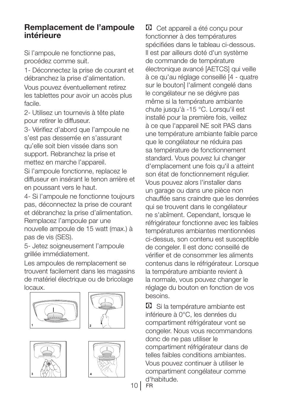 Remplacement de l’ampoule intérieure | Blomberg KNM 1551 iF A+ User Manual | Page 53 / 312