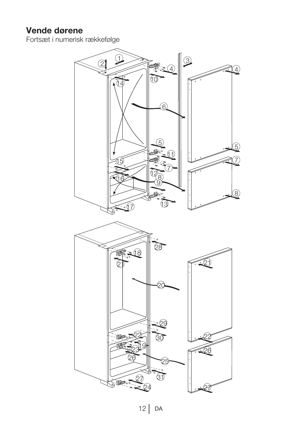 Vende dørene | Blomberg KNM 1551 iF A+ User Manual | Page 75 / 312
