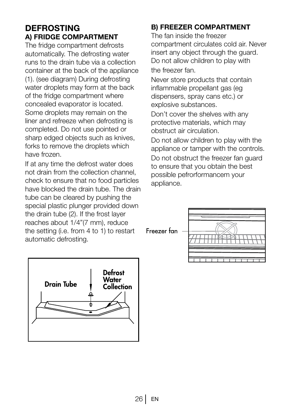 Defrosting | Blomberg KNM 1561 i User Manual | Page 27 / 34