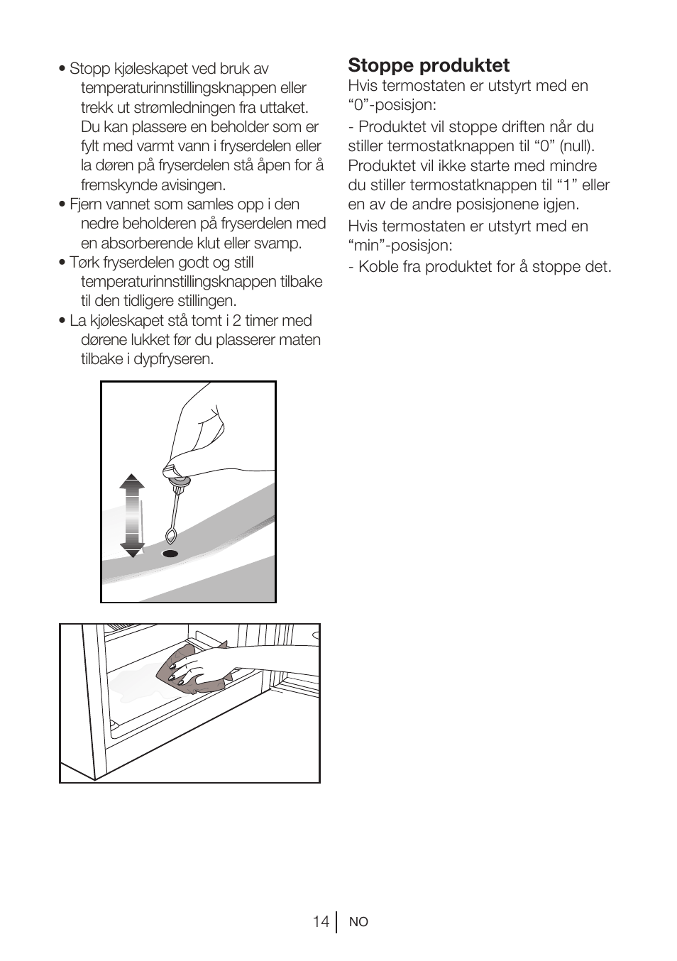 Stoppe produktet | Blomberg DSM 1510 i User Manual | Page 112 / 135
