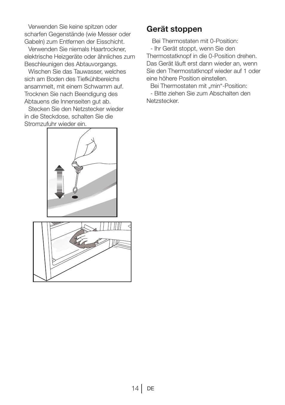 Gerät stoppen | Blomberg DSM 1510 i User Manual | Page 34 / 135