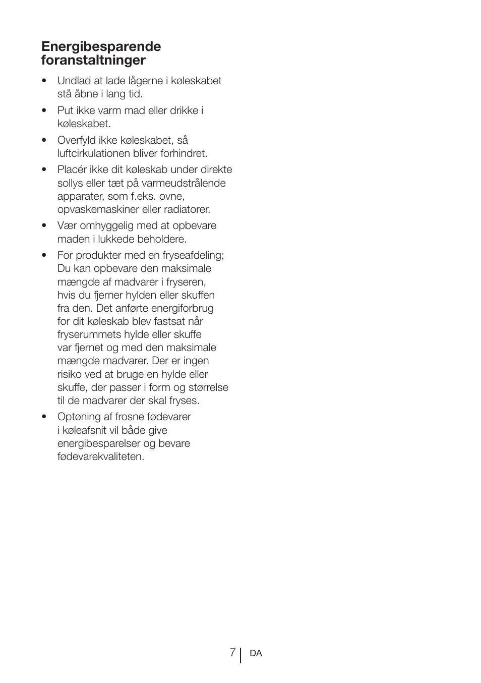 Energibesparende foranstaltninger | Blomberg SSM 1350 iF A++ User Manual | Page 153 / 165