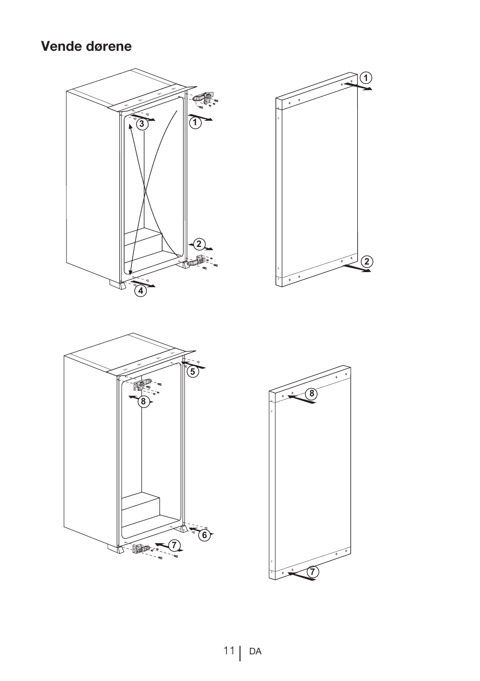 Vende dørene | Blomberg SSM 1350 iF A++ User Manual | Page 157 / 165