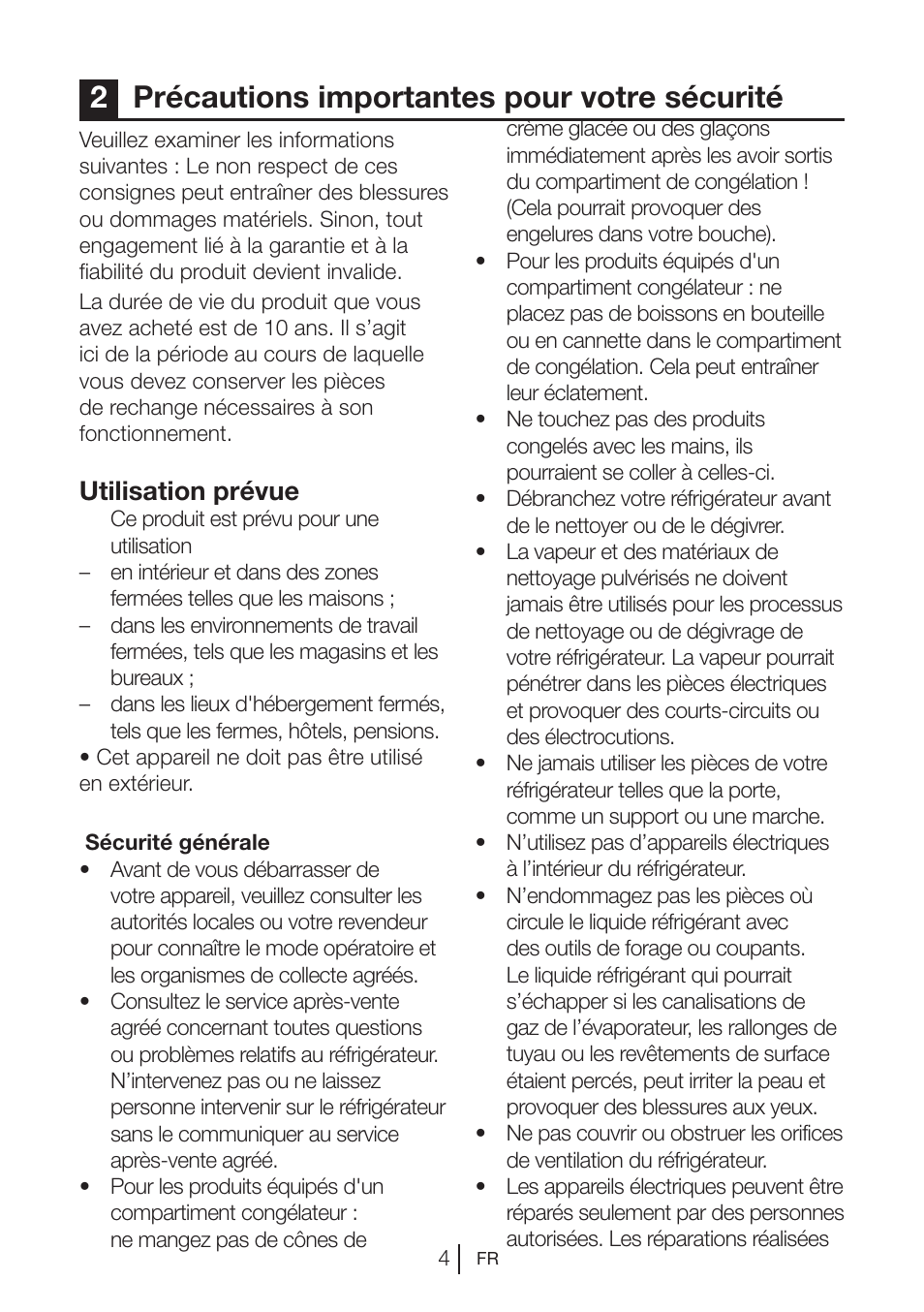 2précautions importantes pour votre sécurité, Utilisation prévue | Blomberg SSM 1350 iF A++ User Manual | Page 23 / 165