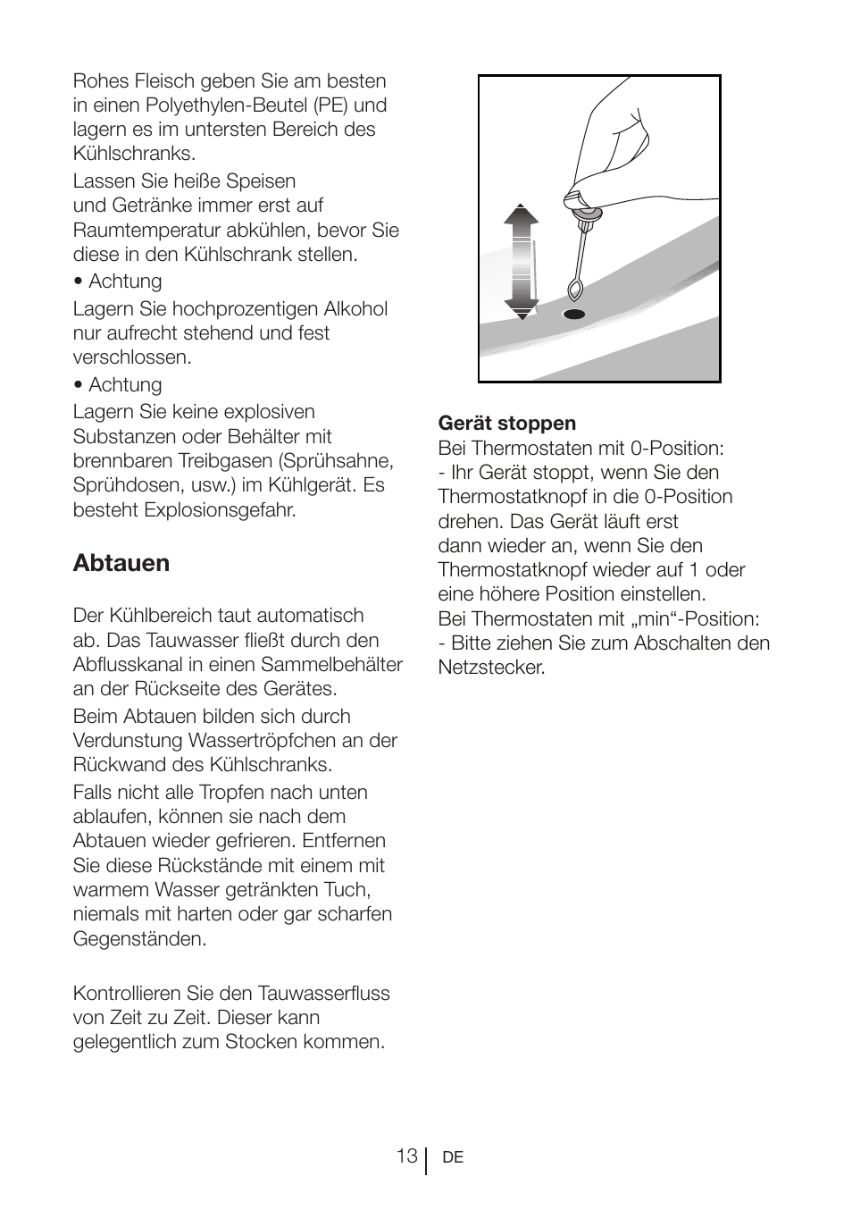 Abtauen | Blomberg SSM 1350 iF A++ User Manual | Page 50 / 165