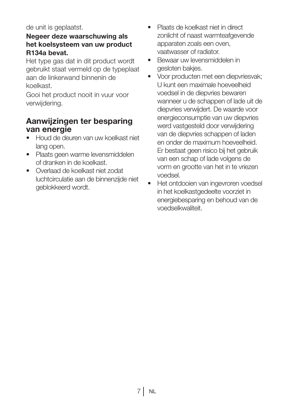 Aanwijzingen ter besparing van energie | Blomberg SSM 1350 iF A++ User Manual | Page 62 / 165