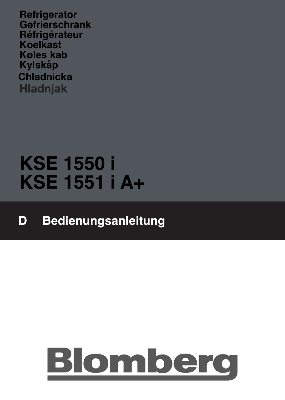 Blomberg KSE 1550 i User Manual | 157 pages