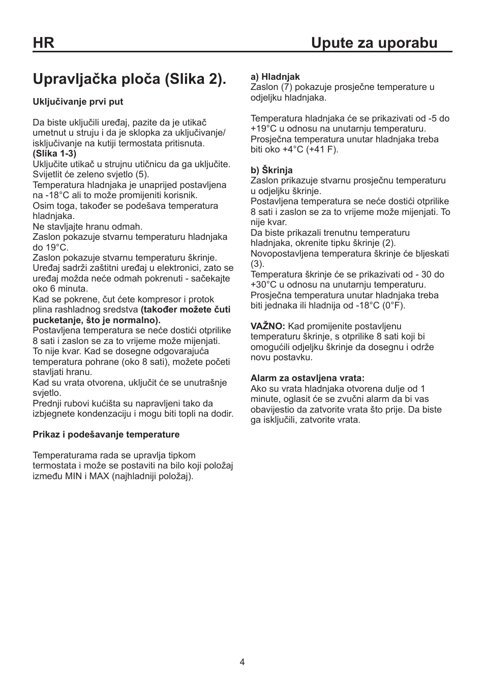 Hr upute za uporabu upravljačka ploča (slika 2) | Blomberg KSE 1550 i User Manual | Page 73 / 157