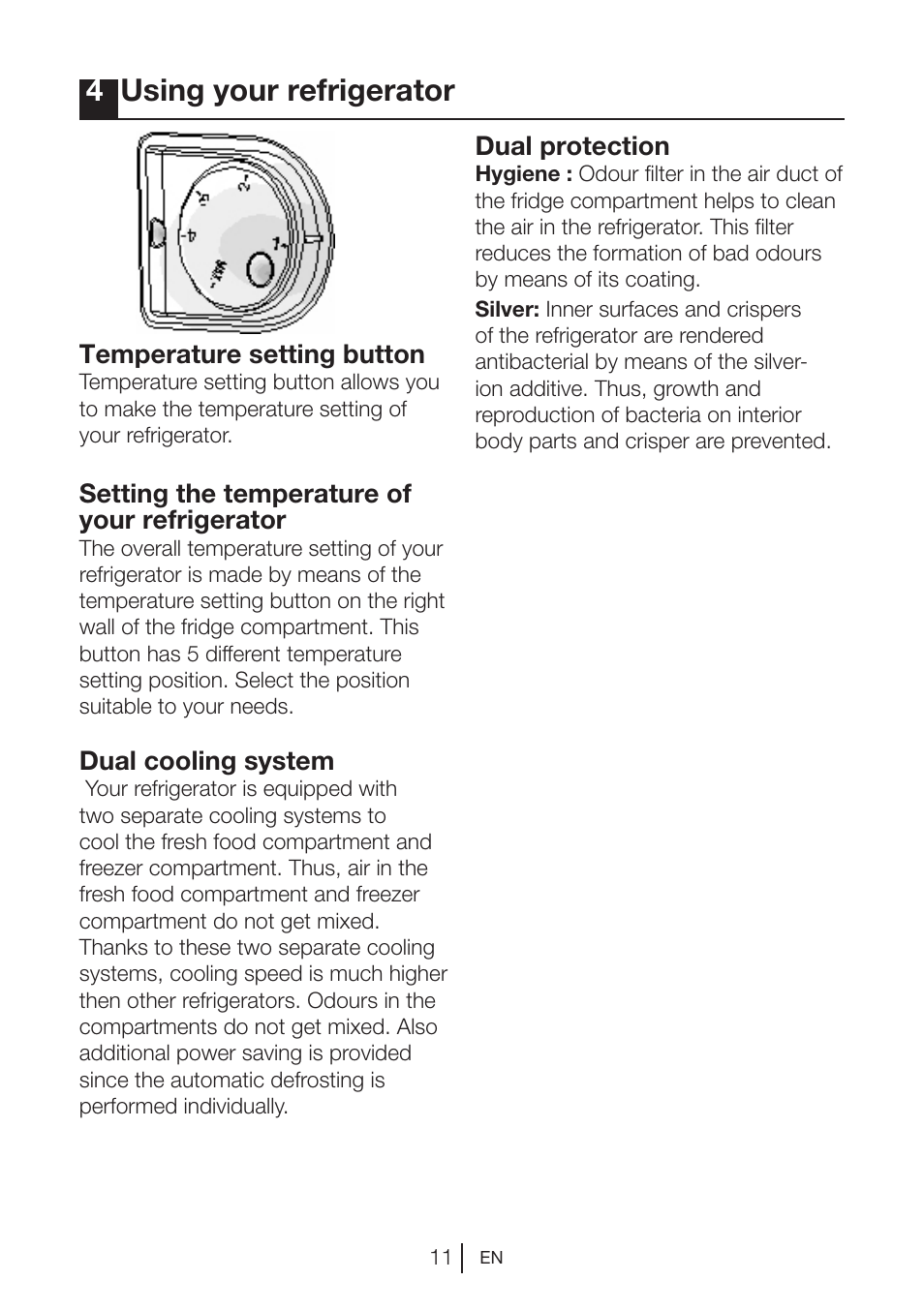 4using your refrigerator | Blomberg DNE 9840 A+ User Manual | Page 12 / 95
