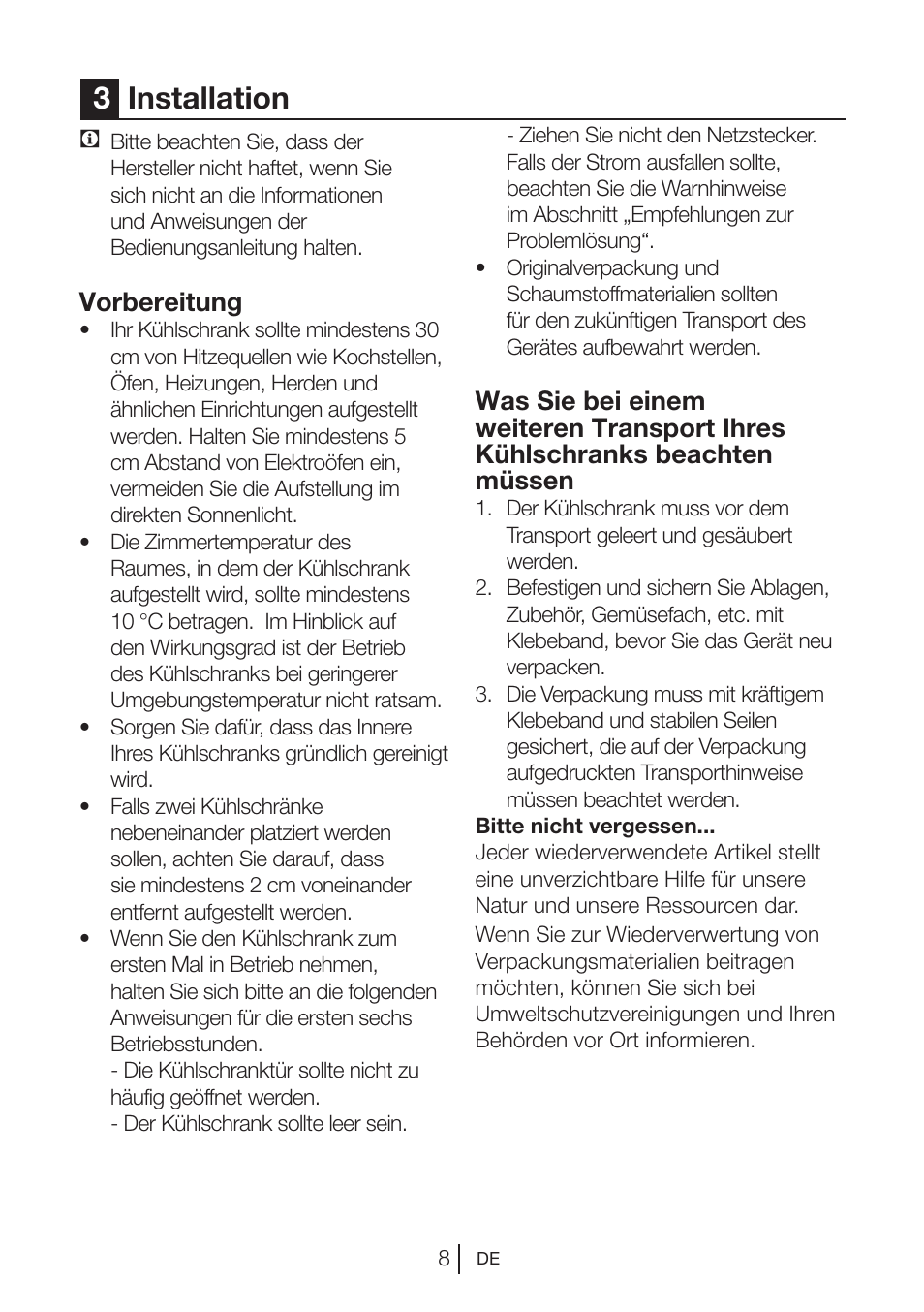 3installation, Vorbereitung | Blomberg DNE 9840 A+ User Manual | Page 27 / 95