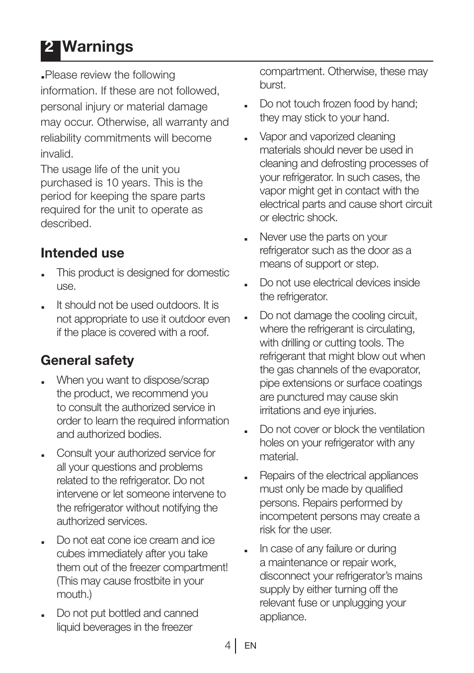 2warnings | Blomberg DNE 9840 A+ User Manual | Page 5 / 95