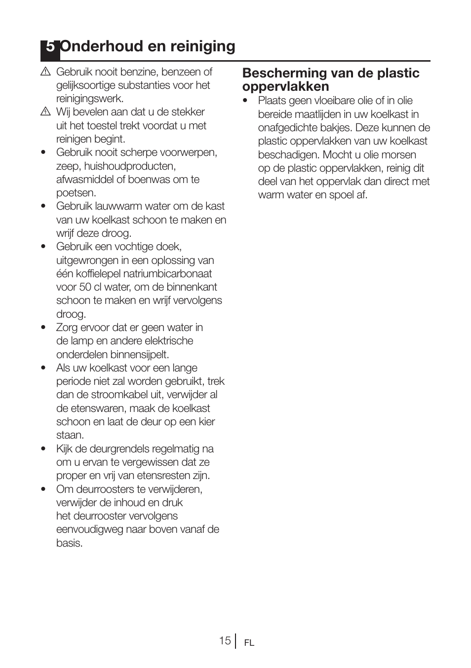 5onderhoud en reiniging, Bescherming van de plastic oppervlakken | Blomberg DNE 9840 A+ User Manual | Page 91 / 95