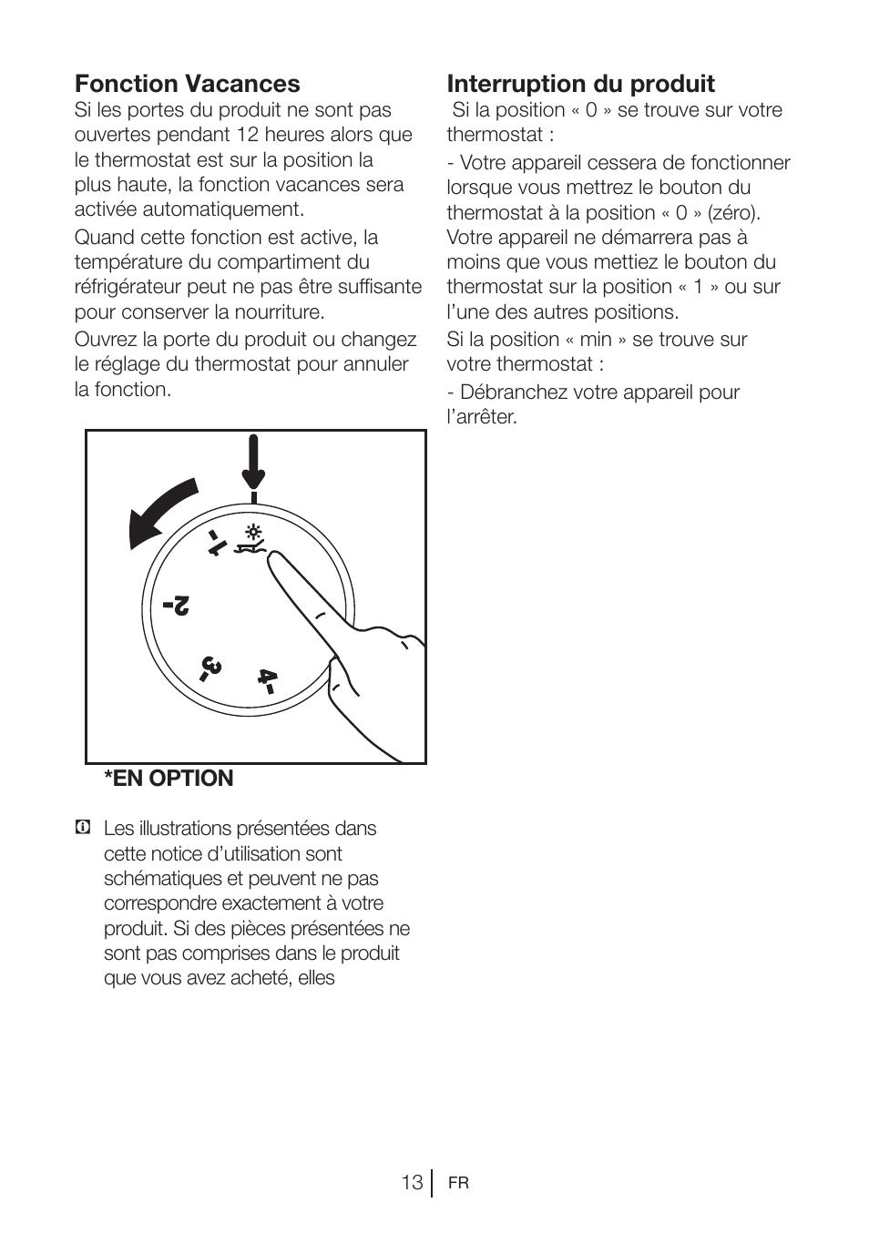 Interruption du produit, Fonction vacances | Blomberg DSM 9870 X User Manual | Page 54 / 81