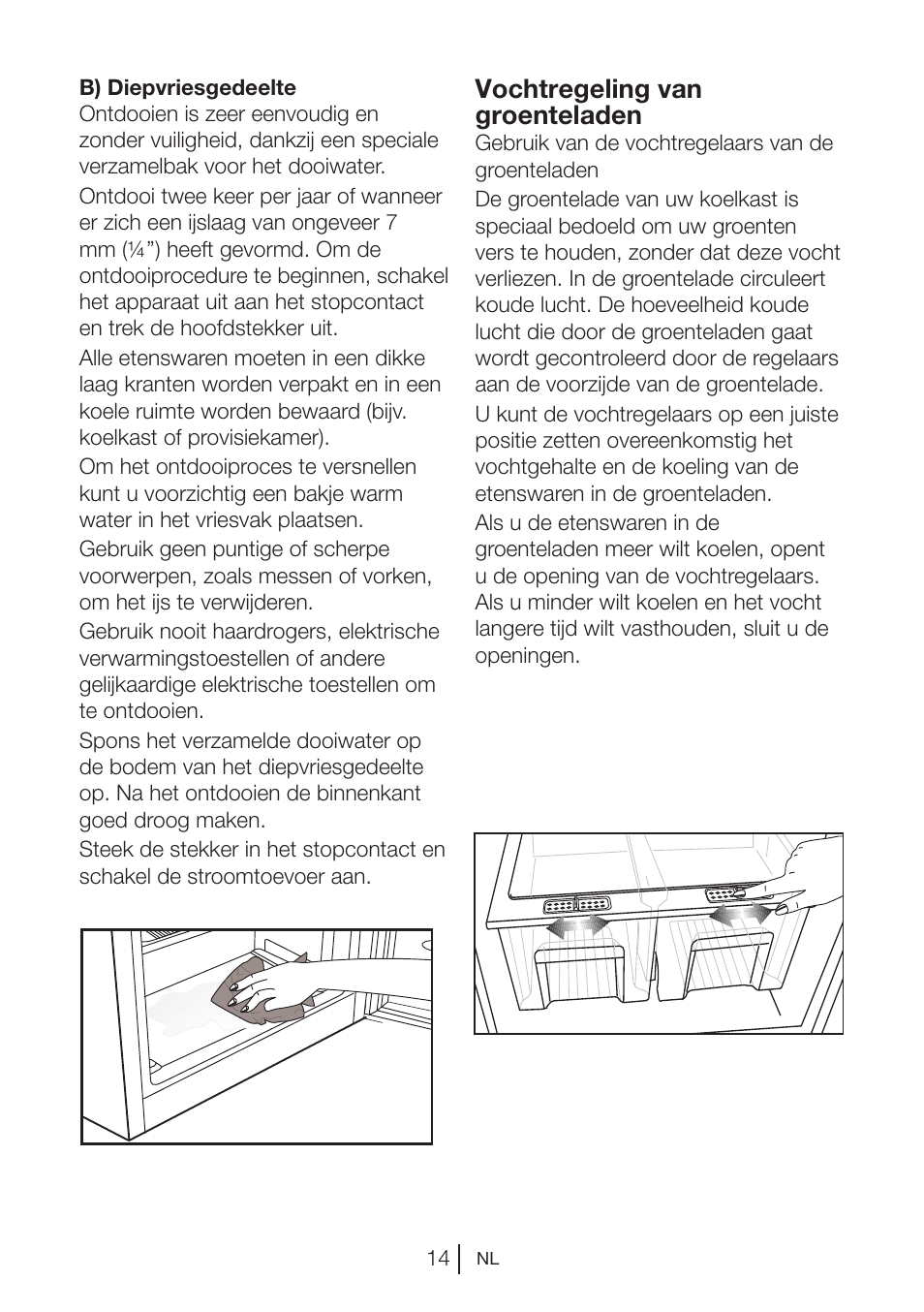 Vochtregeling van groenteladen | Blomberg DSM 9870 X User Manual | Page 75 / 81