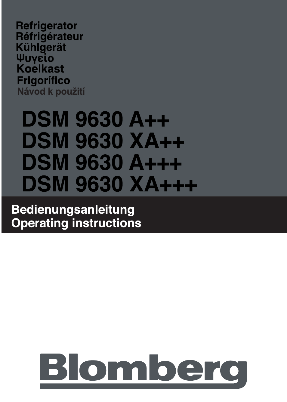 Blomberg DSM 9630 X A+++ User Manual | 85 pages