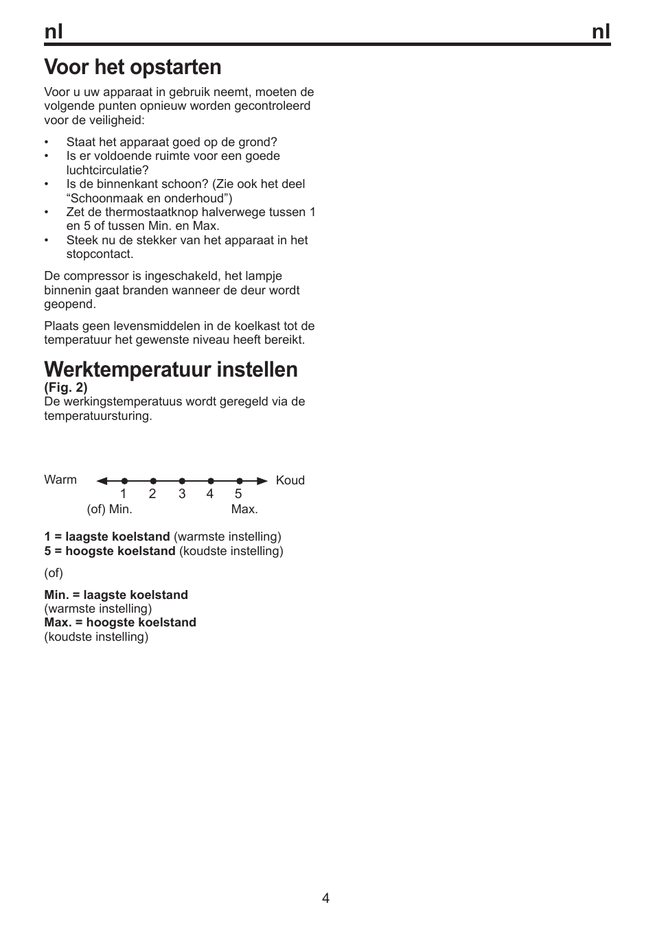 Voor het opstarten, Werktemperatuur instellen | Blomberg DSM 9630 X A+++ User Manual | Page 55 / 85