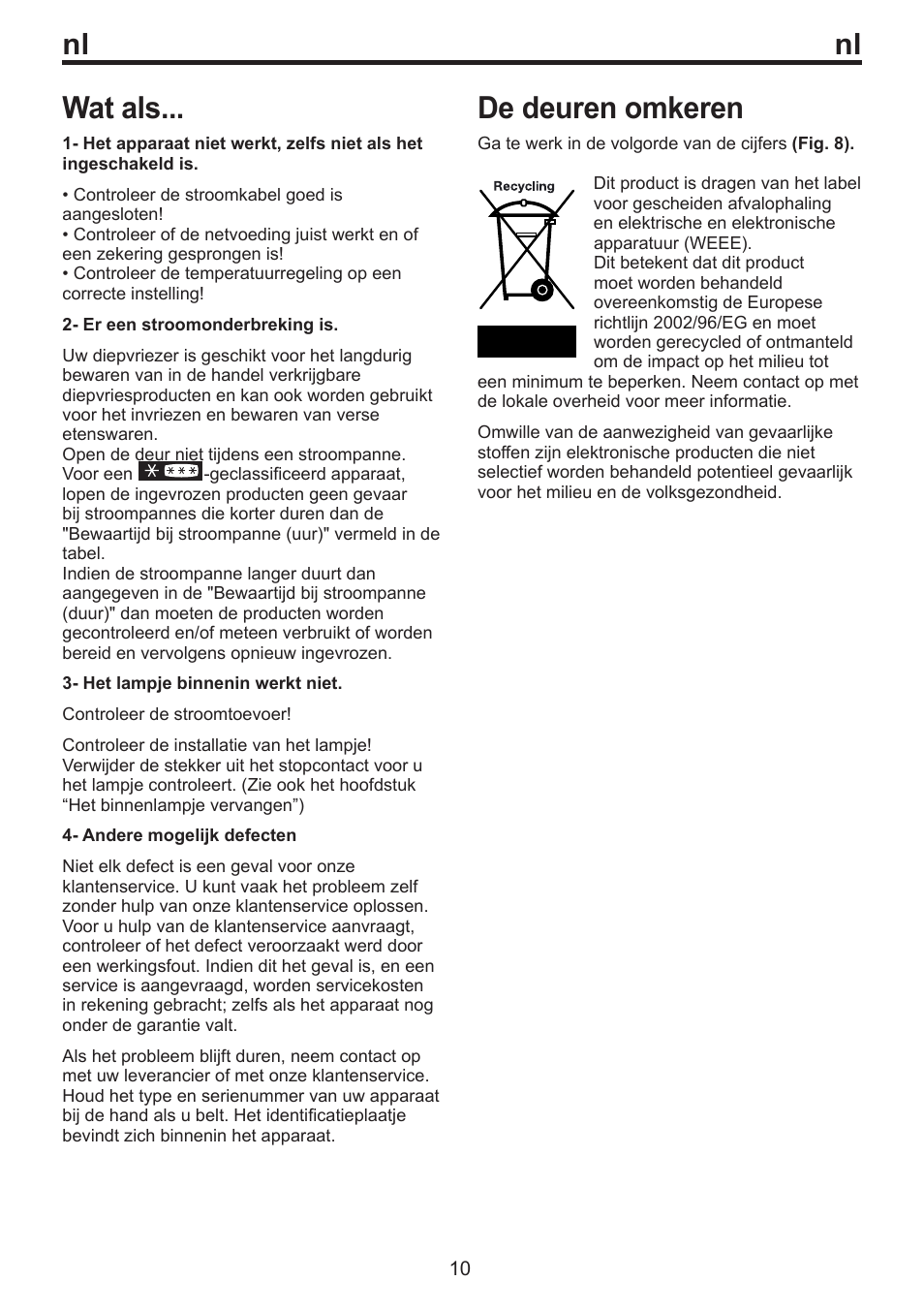 Wat als, De deuren omkeren | Blomberg DSM 9630 X A+++ User Manual | Page 61 / 85