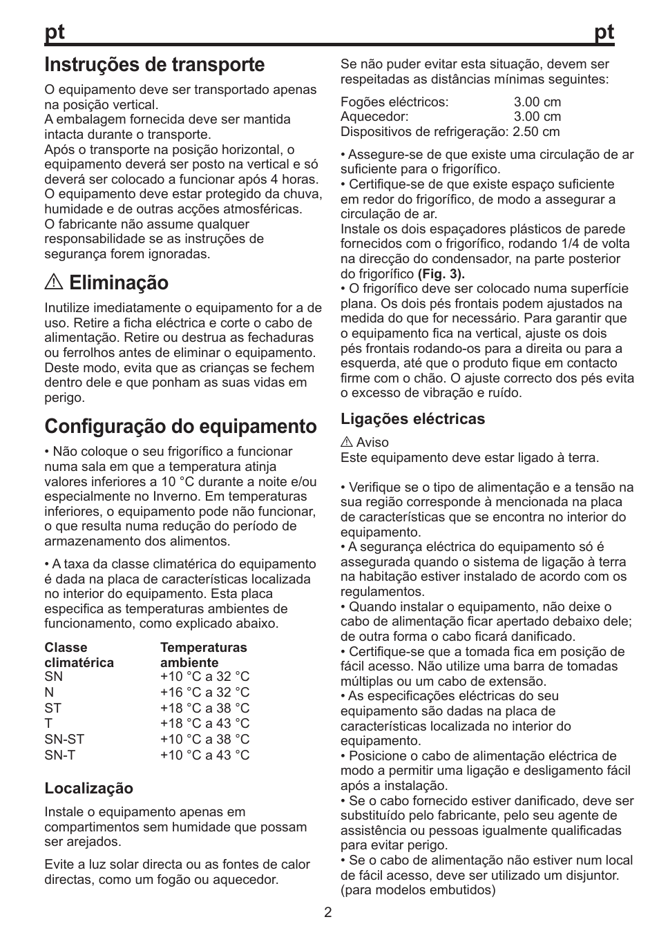 Instruções de transporte, Aeliminação, Configuração do equipamento | Blomberg DSM 9630 X A+++ User Manual | Page 64 / 85