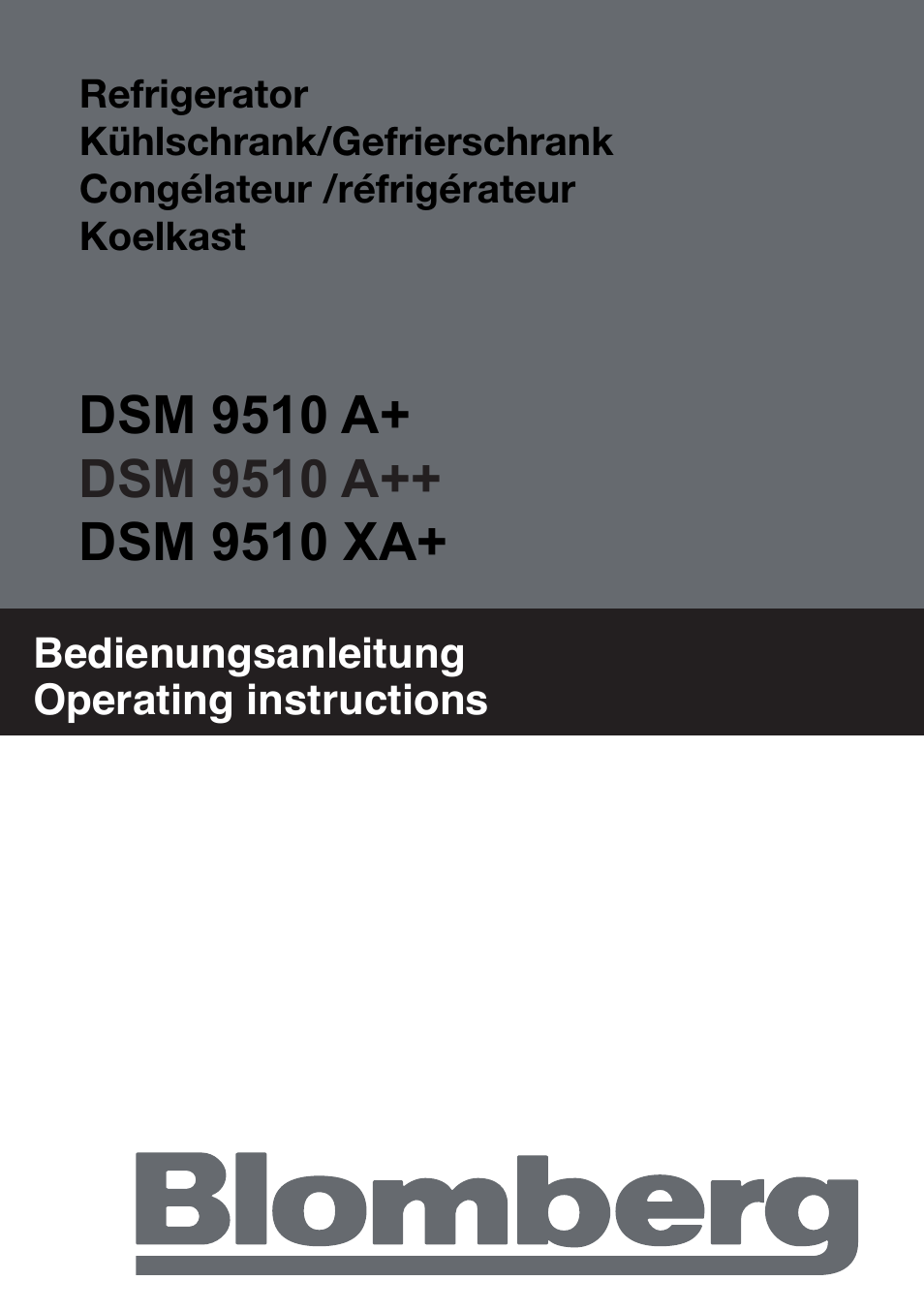 Blomberg DSM 9510 X A+ User Manual | 191 pages