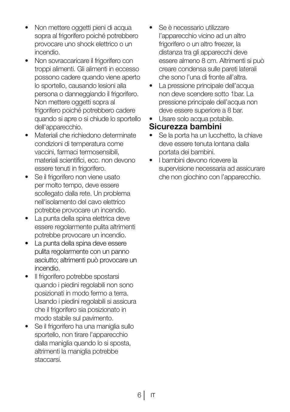 Sicurezza bambini | Blomberg DSM 9510 X A+ User Manual | Page 101 / 191
