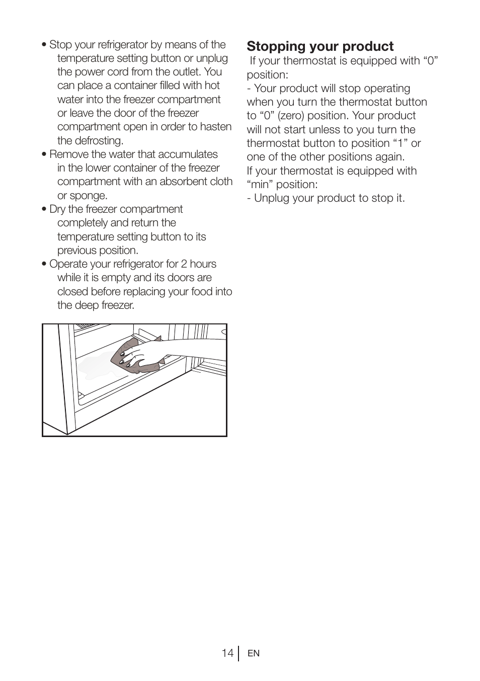 Stopping your product | Blomberg DSM 9510 X A+ User Manual | Page 15 / 191