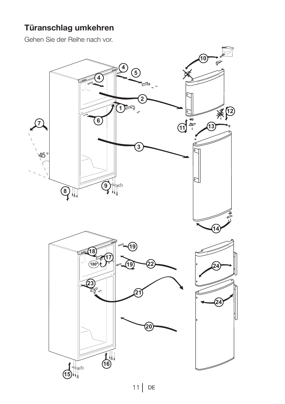 Türanschlag umkehren | Blomberg DSM 9510 X A+ User Manual | Page 31 / 191