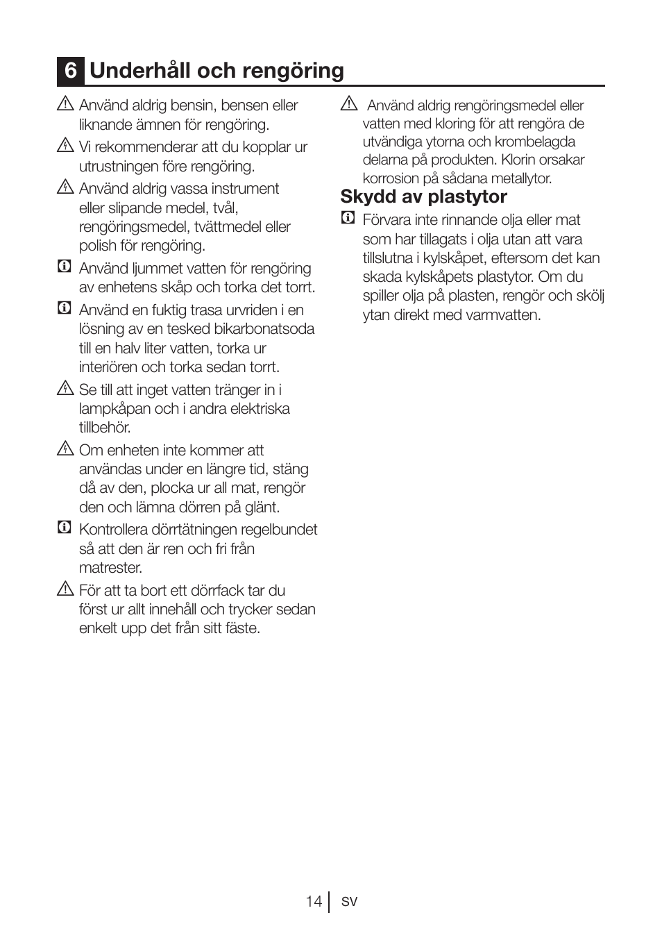 6underhåll och rengöring | Blomberg DSM 9510 X A+ User Manual | Page 92 / 191