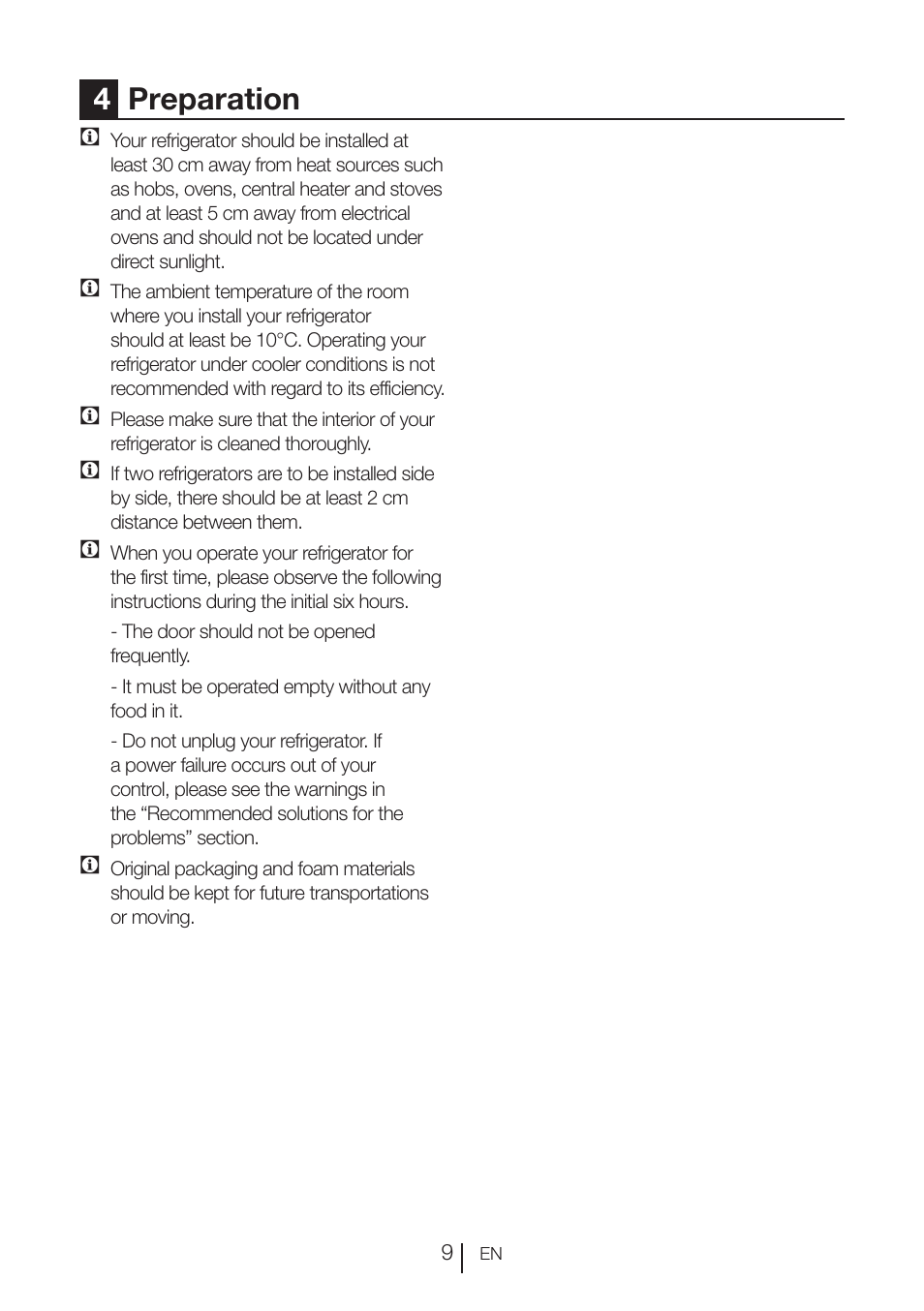4preparation | Blomberg KNE 9920 P User Manual | Page 10 / 127