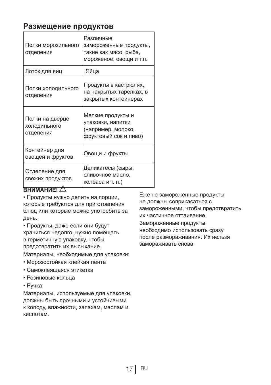 Размещение продуктов | Blomberg KND 9950 X A+ User Manual | Page 158 / 229