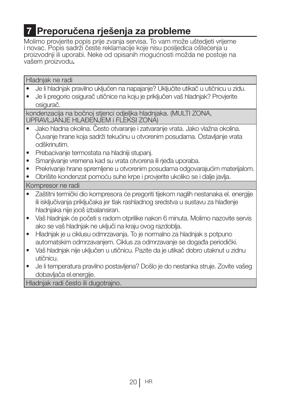 7preporučena rješenja za probleme | Blomberg KND 9950 X A+ User Manual | Page 183 / 229