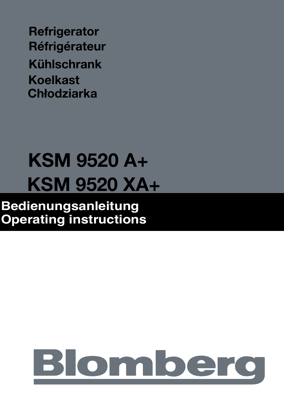 Blomberg KSM 9520 X A+ User Manual | 216 pages