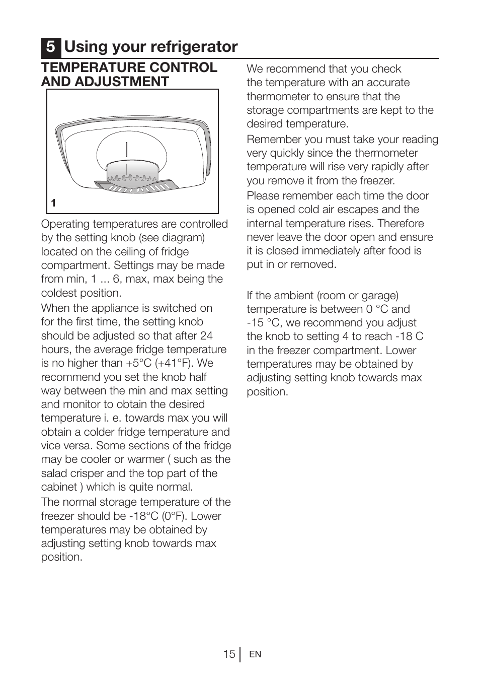 5using your refrigerator | Blomberg KGM 9680 User Manual | Page 15 / 25
