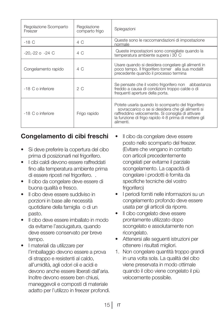 Congelamento di cibi freschi | Blomberg MKND 9860 PA+ User Manual | Page 63 / 97