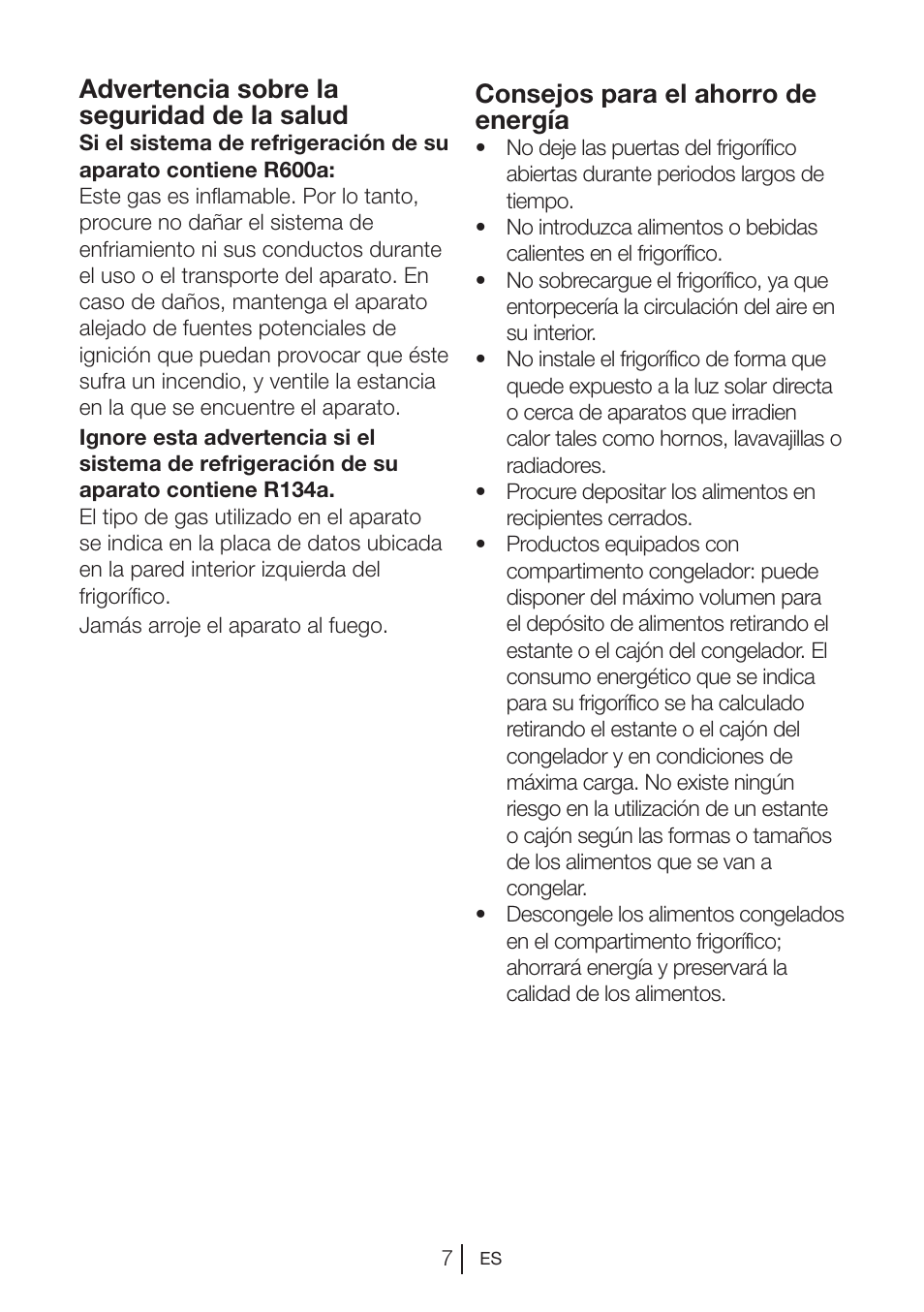 Advertencia sobre la seguridad de la salud, Consejos para el ahorro de energía | Blomberg MKND 9860 PA+ User Manual | Page 78 / 97