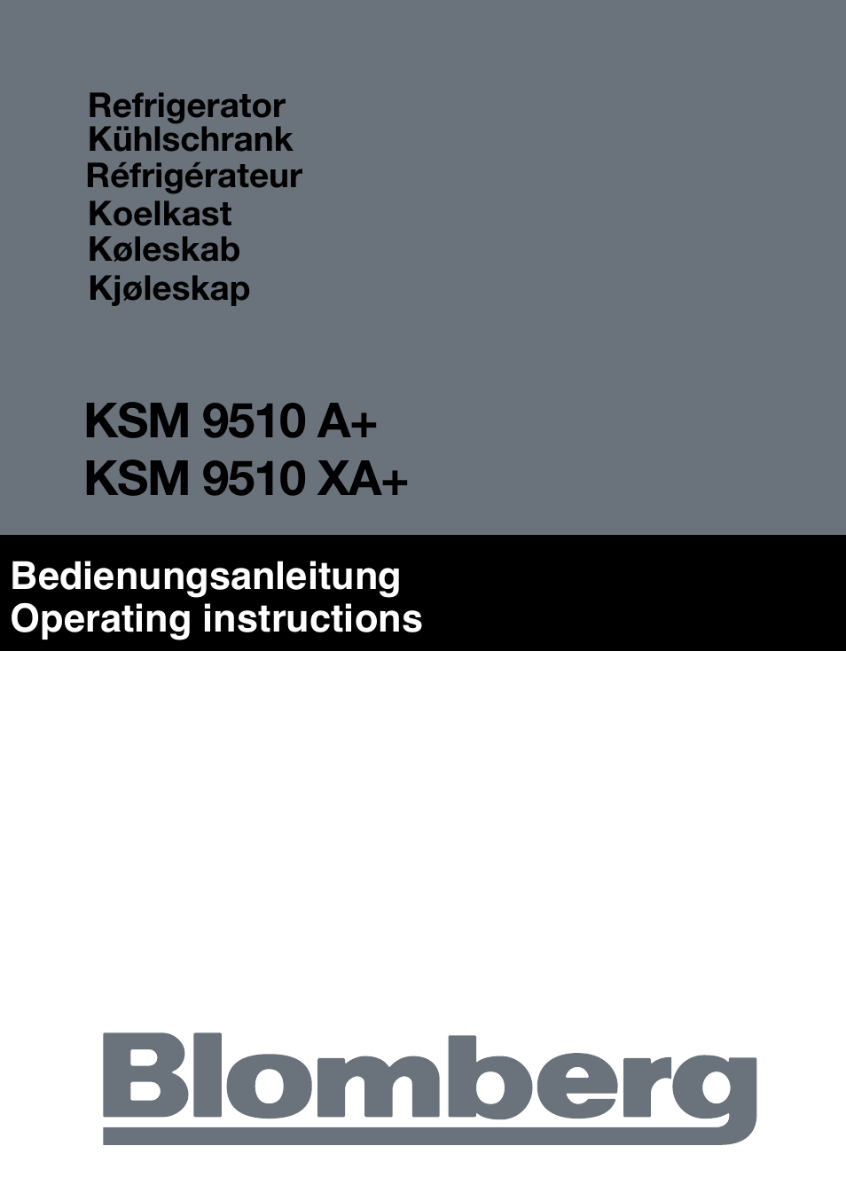 Blomberg KSM 9510 X A+ User Manual | 112 pages