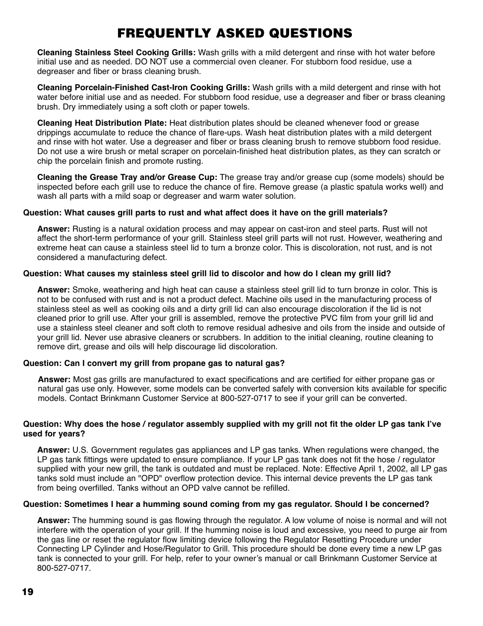 Frequently asked questions | Brinkmann 6430 User Manual | Page 20 / 36