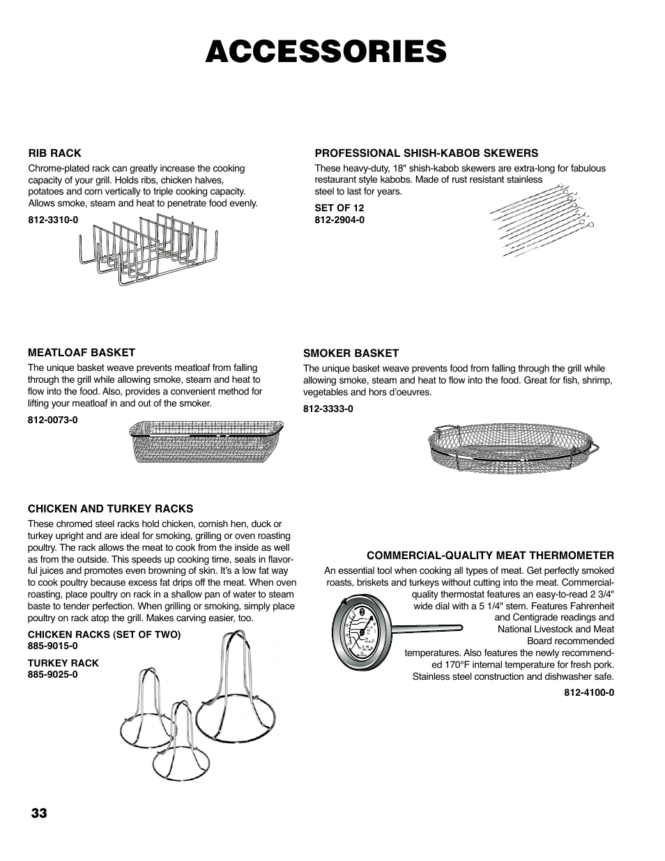 Accessories | Brinkmann 6430 User Manual | Page 34 / 36